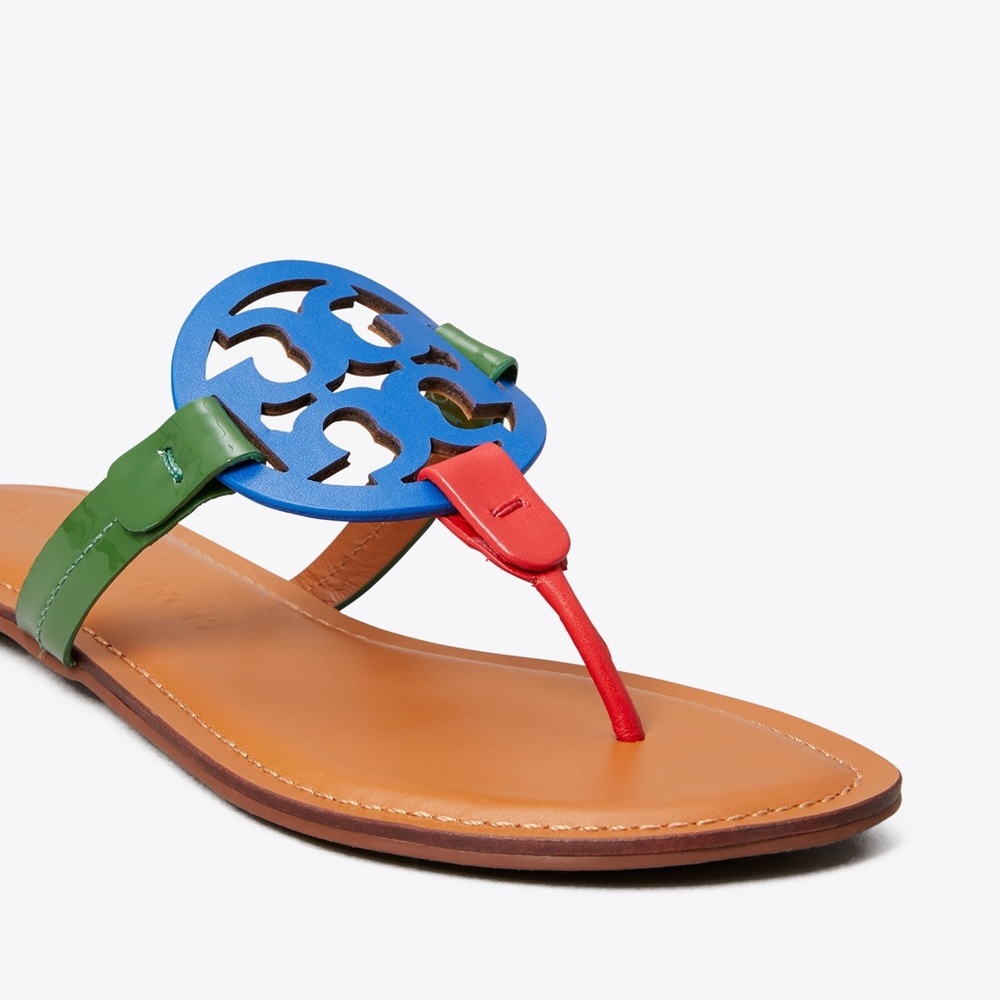 Tory Burch Miller Multicolor Sandals - Red, Blue, Green